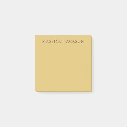 Post-it® Brass Yellow Minimalist Plain Modern Aesthetic (Devant)