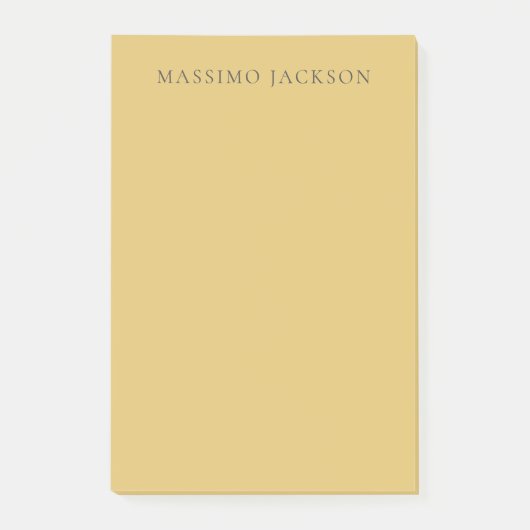 Post-it® Brass Yellow Minimalist Plain Modern Aesthetic (Devant)