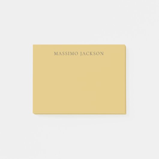 Post-it® Brass Yellow Minimalist Plain Modern Aesthetic (Devant)