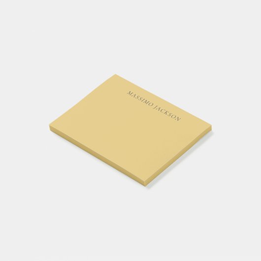Post-it® Brass Yellow Minimalist Plain Modern Aesthetic (Incliné)