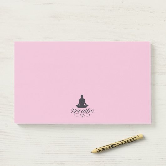 Post-it® Breathe Yoga Pose Silhouette Notes (Sur un bureau)