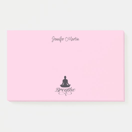 Post-it® Breathe Yoga Pose Silhouette Notes (Devant)