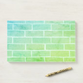 Post-it® Brick bleu vert (Sur un bureau)