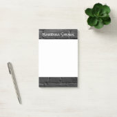 Post-it® Brick noir et blanc 4x6 Notes (Bureau)