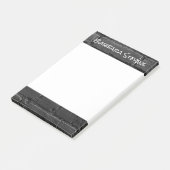 Post-it® Brick noir et blanc 4x6 Notes (Incliné)