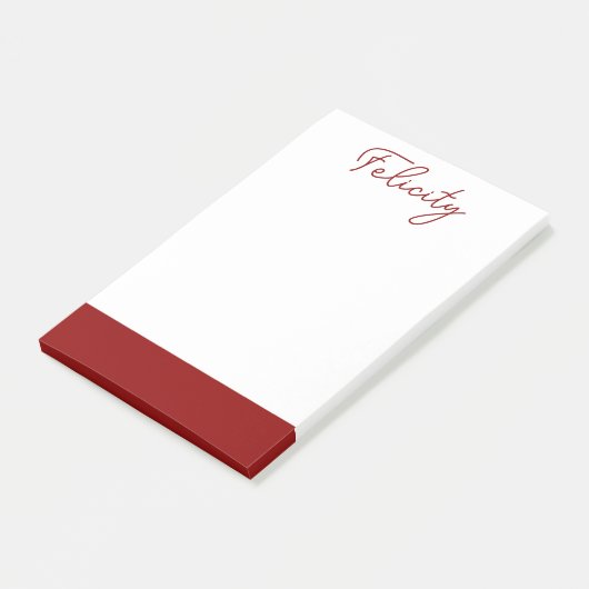 Post-it® Brick Red Clean Nom | Classic Professional (Incliné)