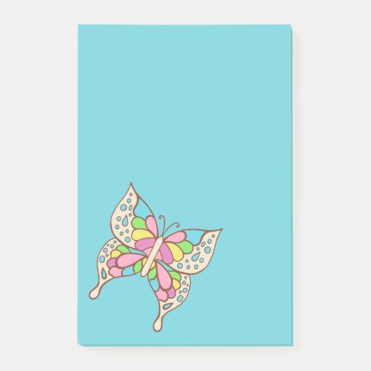 Post-it® Bright Butterfly Post It Notes (Devant)