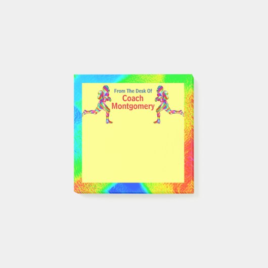 Post-it® Bright Energetic Football Thème pour entraîneur (Devant)