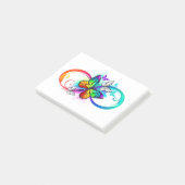 Post-it® Bright infinity with rainbow butterfly (Incliné)