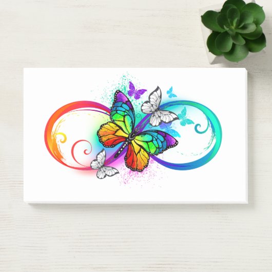Post-it® Bright infinity with rainbow butterfly (Bureau)