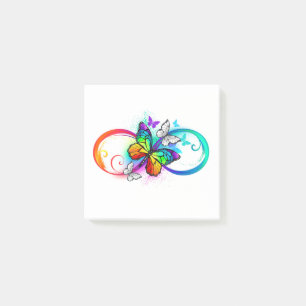 Post-it® Bright infinity with rainbow butterfly