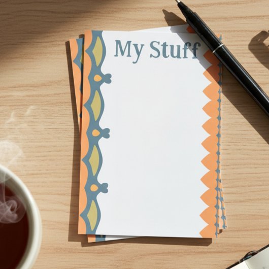 Post-it® Bright Orange Hearts And Waves