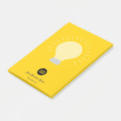 Post-it® Bright Orange Your Logo Light Bulle (Incliné)