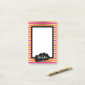 Post-it® Briller Sur Orange Rose & Faux Gold Metallic (Sur un bureau)