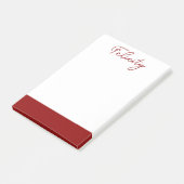 Post-it® Brique Rouge Nom Propre | Classique Professionnel  (Incliné)