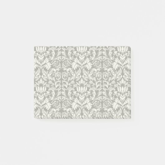 Post-it® Brocard de dentelle en damas noir et blanc vintage (Devant)