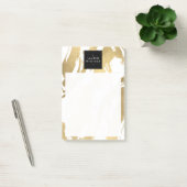 Post-it® Brochures Abstraites Faux Gold en blanc (Bureau)