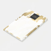 Post-it® Brochures Abstraites Faux Gold en blanc (Incliné)