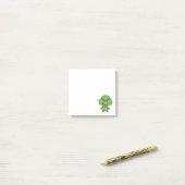 Post-it® Brocoli vert drôle (Sur un bureau)
