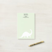 Post-it® Brontosaurus blanc amusant Silhouette | Personnali (Sur un bureau)
