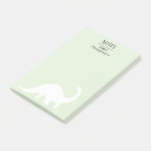 Post-it® Brontosaurus blanc amusant Silhouette | Personnali (Incliné)