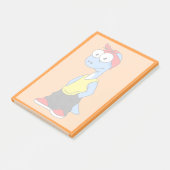 Post-it® Brontosaurus Habillé De Vêtements Hip hop. (Incliné)