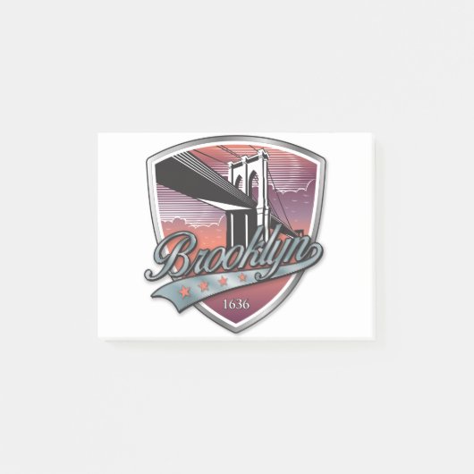 Post-it® Brooklyn Design argent métal (Devant)