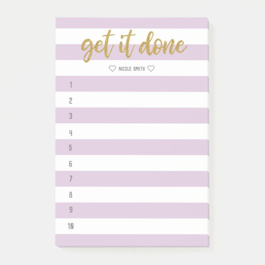 Post-it® Brosse rayée Lettré Faites-le faire (Devant)