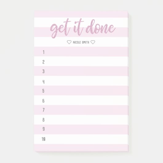 Post-it® Brosse rayée Lettré Faites-le faire (Devant)