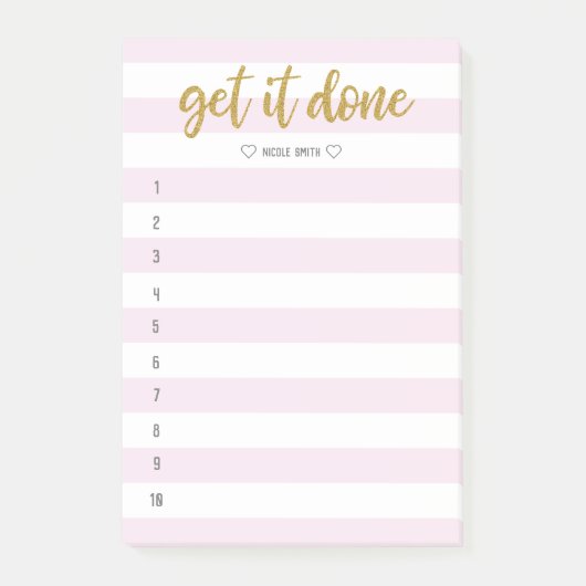 Post-it® Brosse rayée Lettré Faites-le faire (Devant)