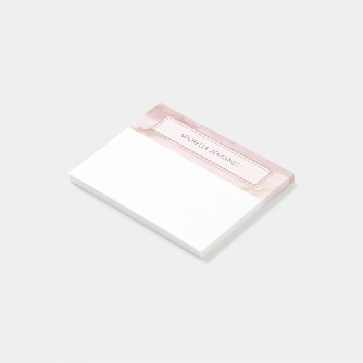 Post-it® Brosse rose Pastel moderne (Incliné)