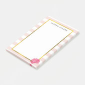 Post-it® Brouille et pivoine rose Personnalisée (Incliné)