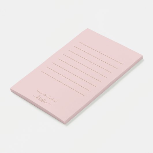 Post-it® Brouiller du bureau de Lined Large sur mesure (Incliné)