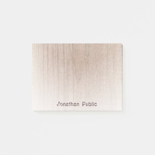 Post-it® Brown bois look Modèle Creative Distressed Texte (Devant)