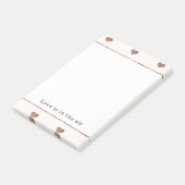 Post-it® Brown Sugar Blush Pink Glitter Hearts  (Incliné)