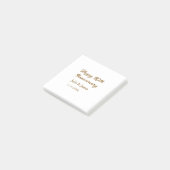 Post-it® Brun doré joyeux 20e anniversaire nom datsimple (Incliné)
