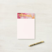 Post-it® Brush artistique touche or et rose (Sur un bureau)