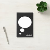 Post-it® Bubble Black & White Talk Nom personnalisé (Bureau)