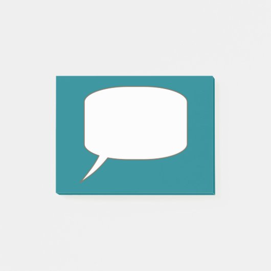 Post-it® Bubble de discussion blanche et noire Nom personna (Devant)