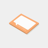 Post-it® Bubble Orange and White Talk Nom personnalisé (Incliné)