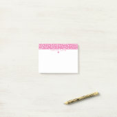 Post-it® Bubblegum Pink Coeur & Dots mignon fille (Sur un bureau)
