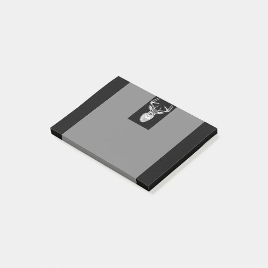 Post-it® Buck on Bold Black White Tail Deer (Incliné)