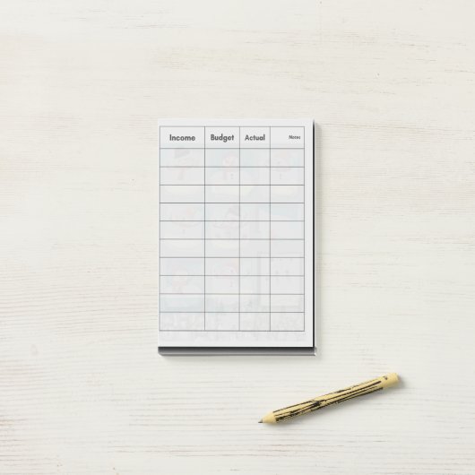 Post-it® Budget Tracker Winter Thème Post Il note (Sur un bureau)