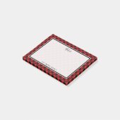Post-it® Buffalo Check Christmas Plaid Red and Black (Incliné)
