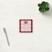 Post-it® Buffalo Check Feuille d'érable rouge et noire (Bureau)