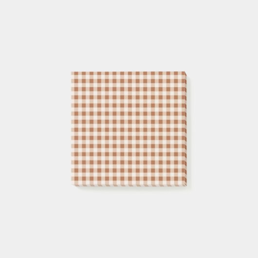 Post-it® Buffle Brown beige Plaid Rappels rustiques (Devant)