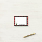 Post-it® Buffle de rennes de fête Plaid personnalisé (Sur un bureau)