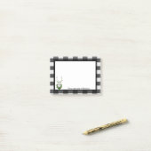 Post-it® Buffle de rennes de fête Plaid personnalisé (Sur un bureau)