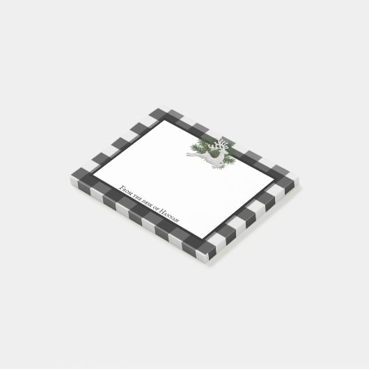 Post-it® Buffle de rennes Plaid personnalisé (Incliné)