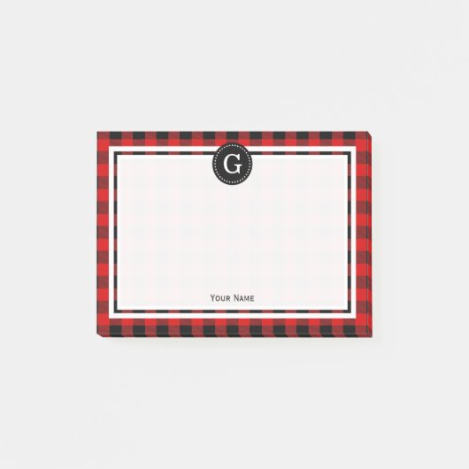 Post-it® Buffle noir rouge - Chèque d'assiette 1IR (Devant)